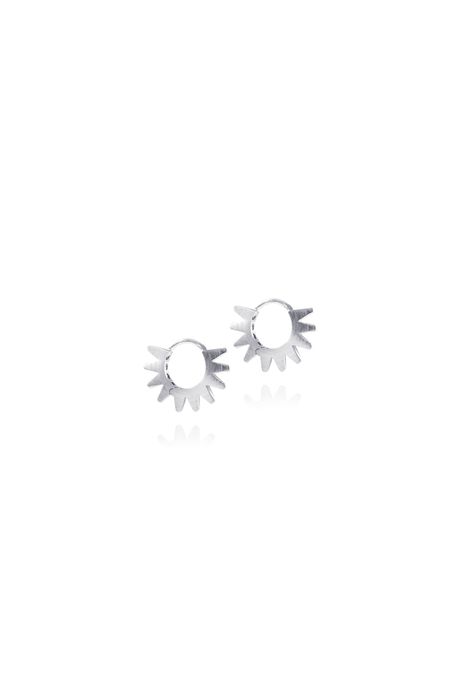 Argola Spike Mini Ouro Branco - U