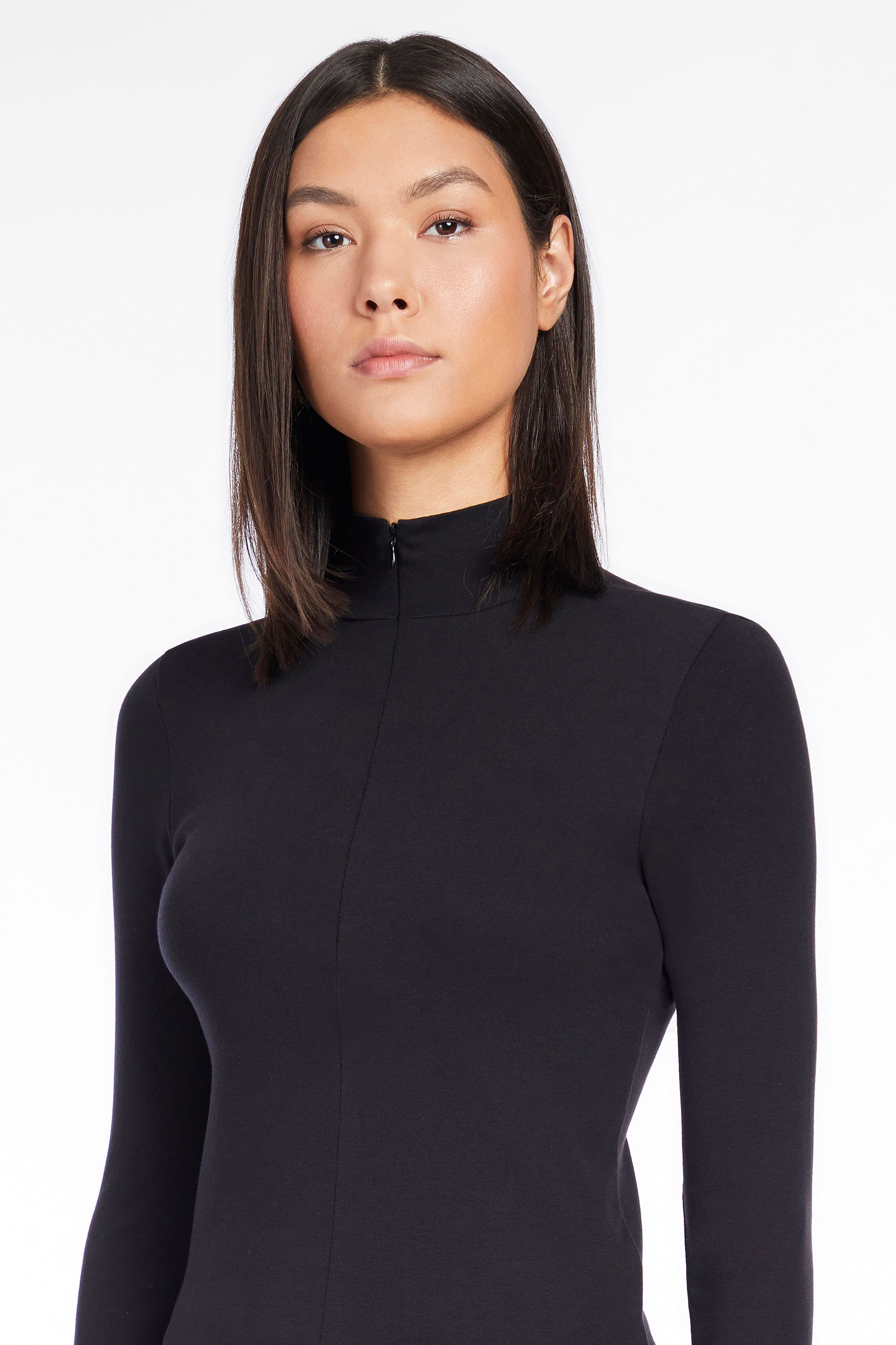 blusa de malha preta manga longa