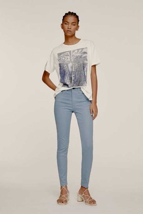 Calcas Basic Skinny High Likeleather Azul Denim - Ver 21 - 36