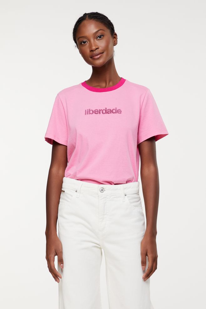 blusa rosa curta