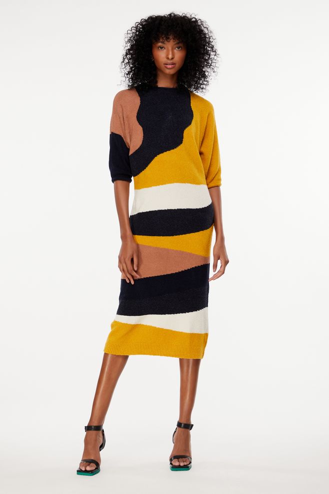 vestido blusa manga longa