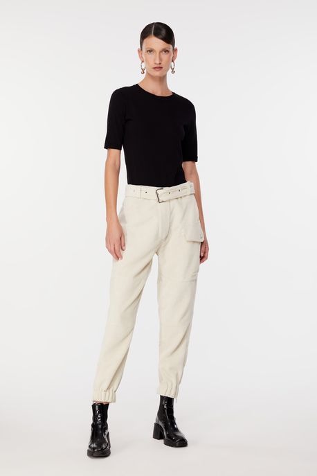 Calça De Veludo Cotelê Cargo Com Bolso Utilitário Off White Off White - 38
