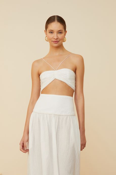 Top De Renda Off White Off White - 38