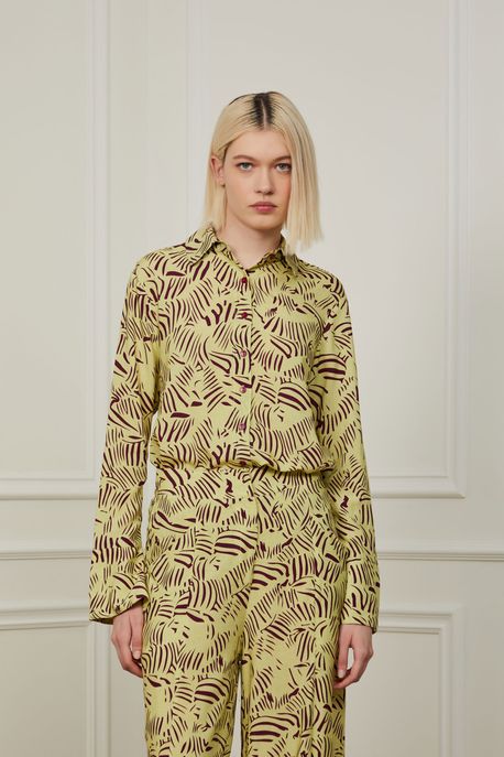 Camisa Est Animal Cha Est Textura Animal Cha Aj - P