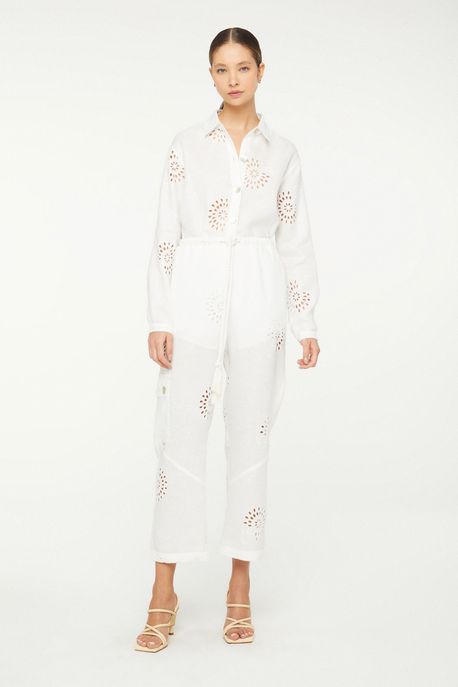 Calça Peage Linho Mandala Off Off White - 36