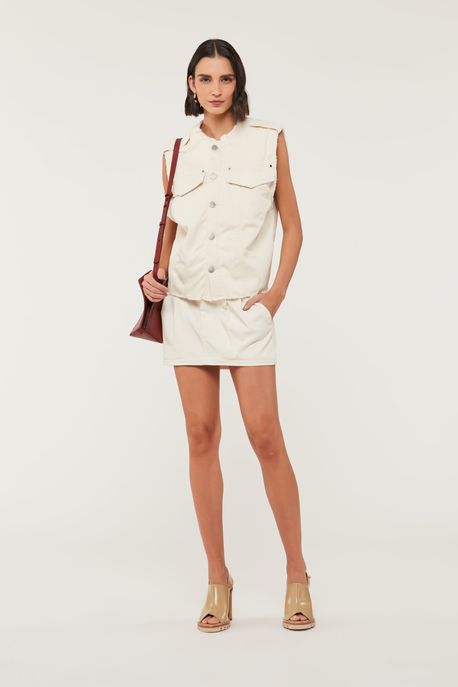 Colete Sarja Pelinho Off White Off White - G