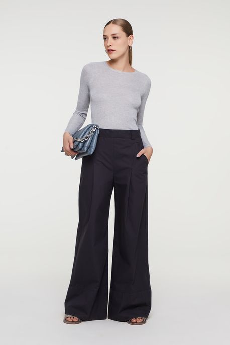 Calça Pantalona Preta Preto - 36