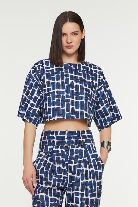 T-Shirt Cropped Geo Brick Est Geo Brick Sodalita - 38