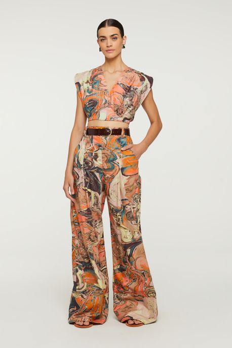 Top Cropped Decote v Beads Sol g Est Beads Sol g - 34