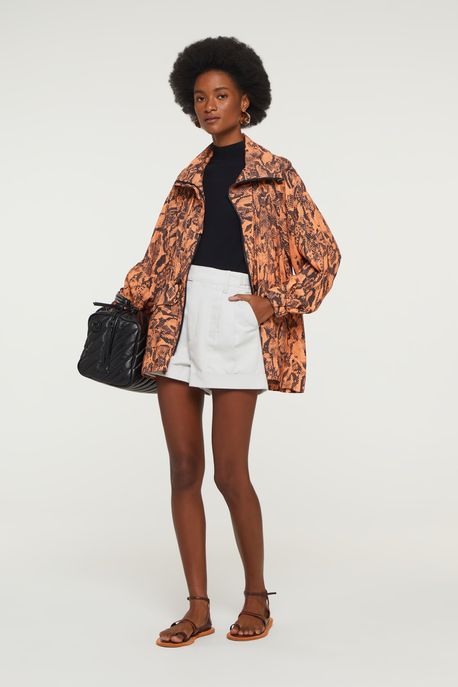 Parka Crepe Cobra Jiboia Cantaloup Est Cobra Jiboia Cantaloup - M