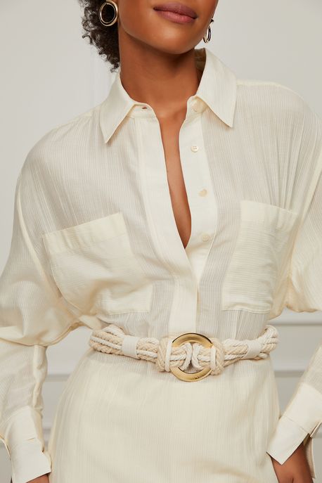 Cinto De Corda Medalha Metal Off Off White - M