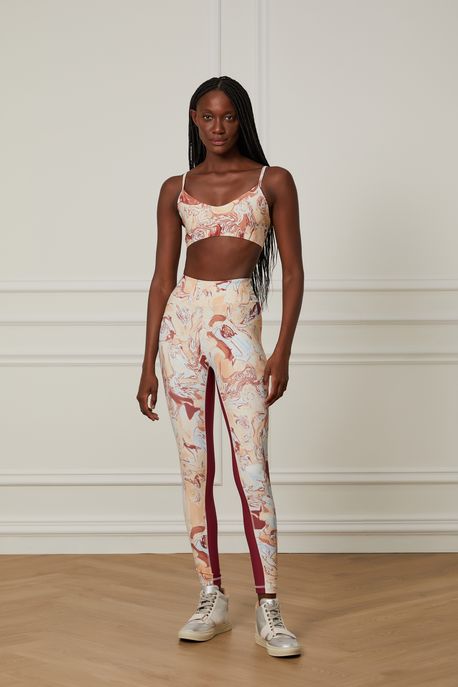 Legging Basic Est Beads Vinho/Vermelho Rio - PP