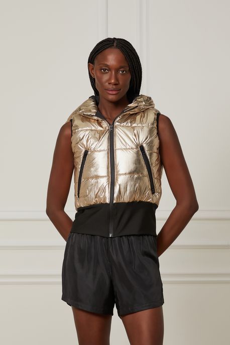 Colete Feminino Puffer Dourado - G