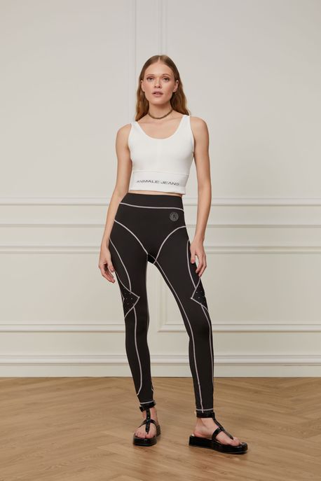 Calça legging hot sale de malha