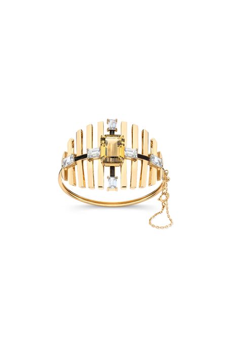 Bracelete Lines Oa C/Quartzo Oliva/Tpz White - U