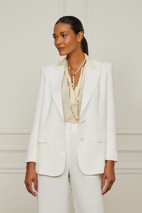Blazer De Alfaiataria Off White Estruturado Off White - 40