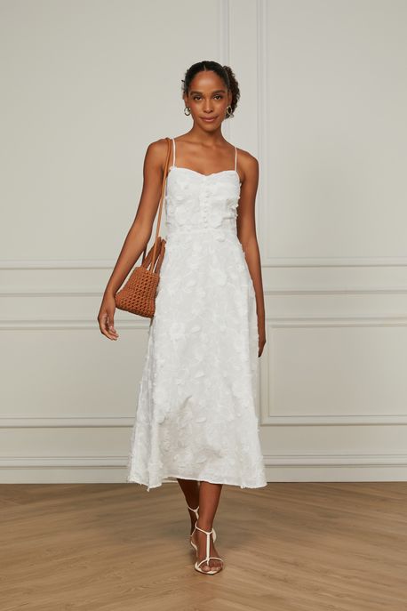 White midi bridesmaid store dress