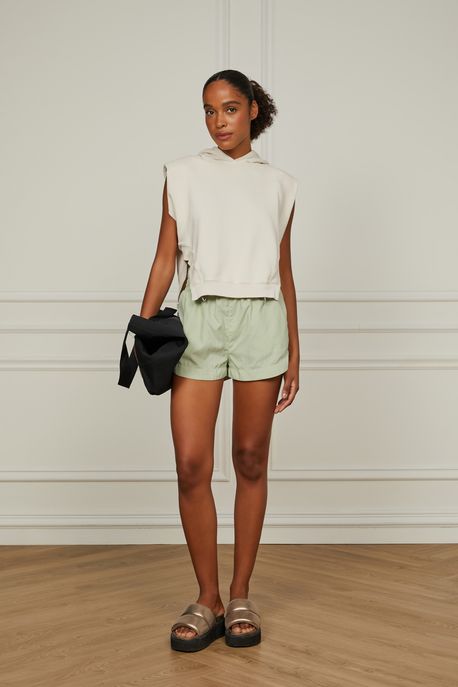 Short De Cós Duplo Com Ajuste Verde Yura - M