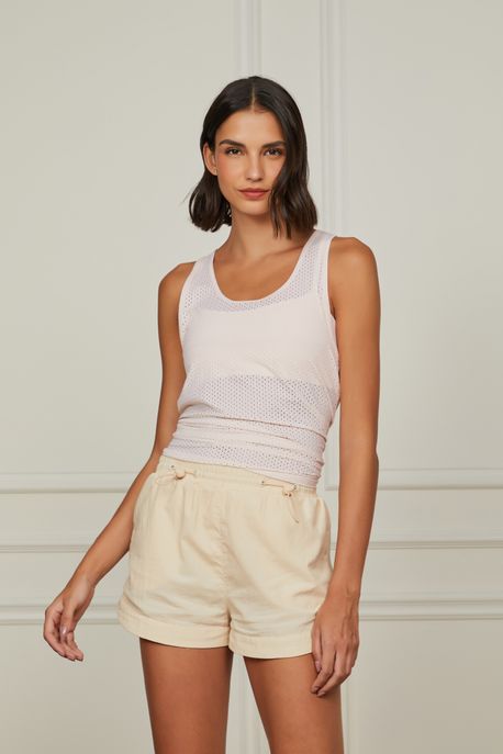 Regata Tank Mesh Rosa Pastel - PP