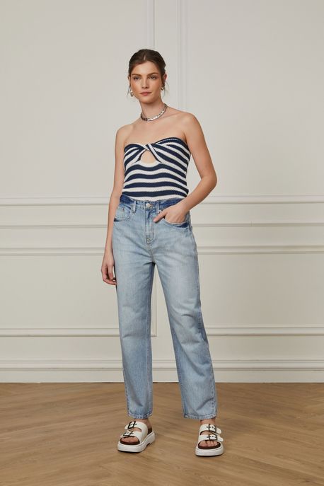 Calça Jeans Reta Rock 3d Jeans Claro - 40