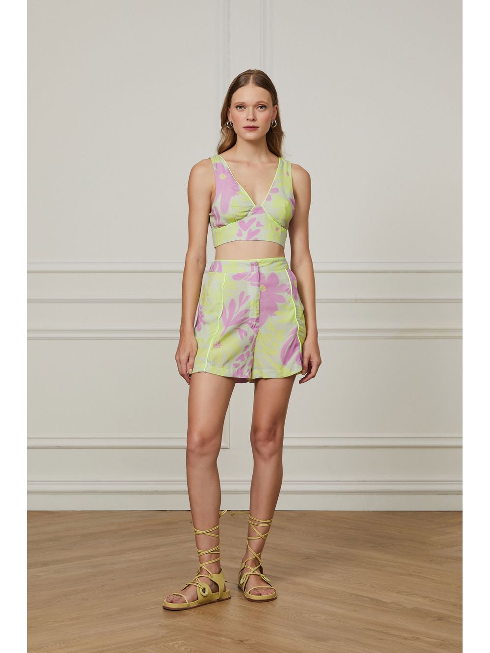 Animale — Top Est Floral Lime
