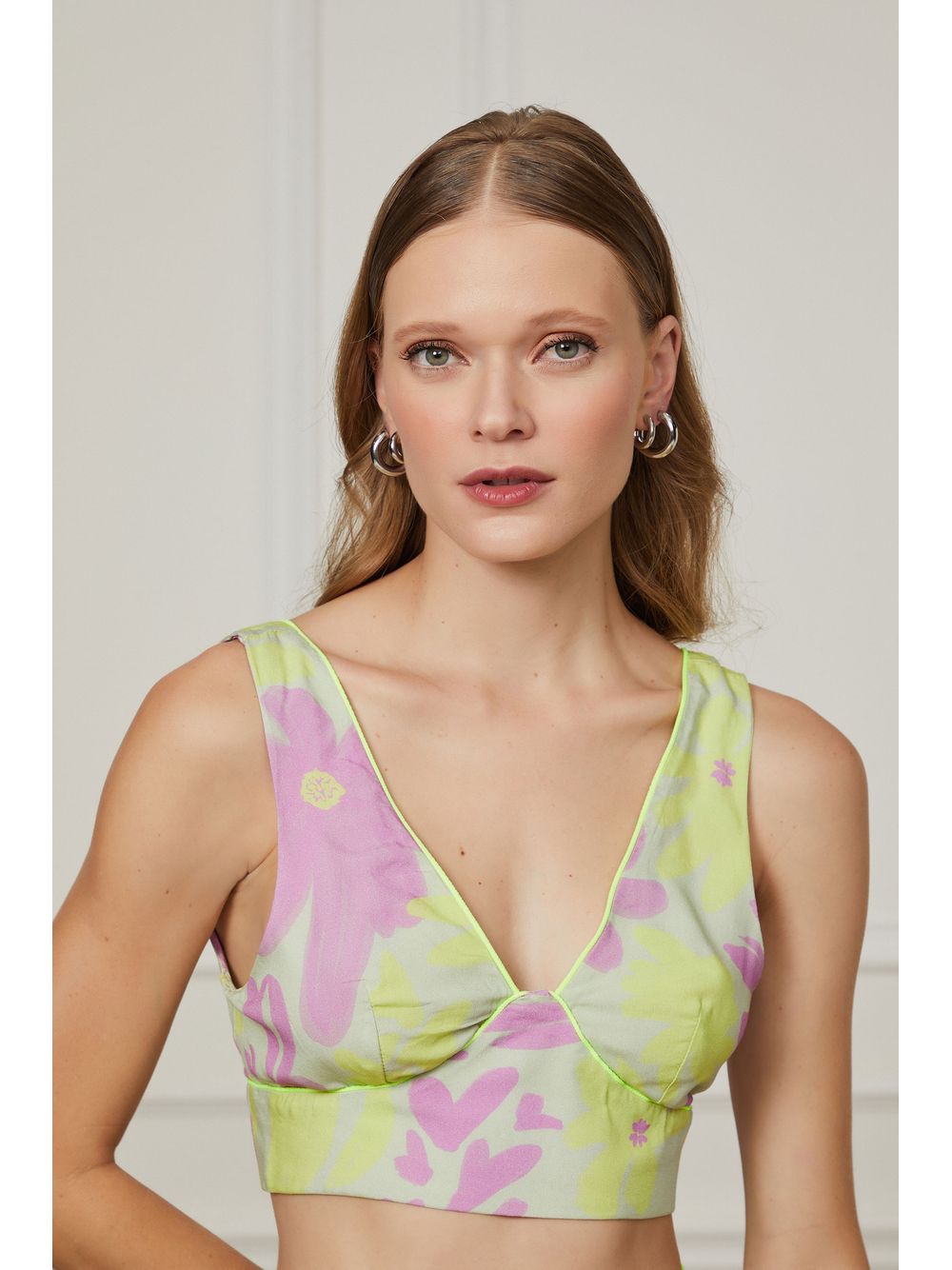 Animale — Top Est Floral Lime
