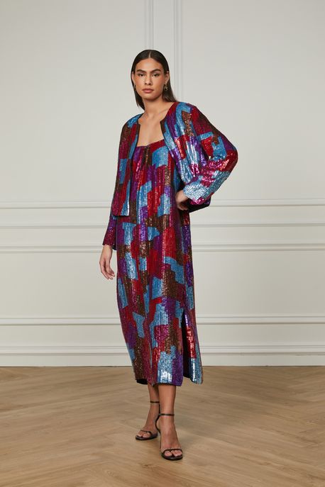 Casaqueto De Paetê Colorido Colorido - 36