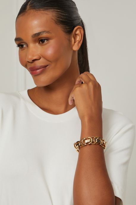 Bracelete Layers Organico Ouro Ouro - U