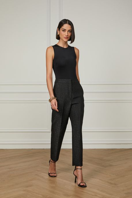 Calça De Alfaiataria Texturizada