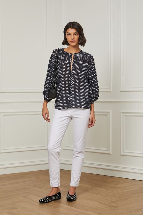 Calça De Sarja Slim Branca Branco - 38