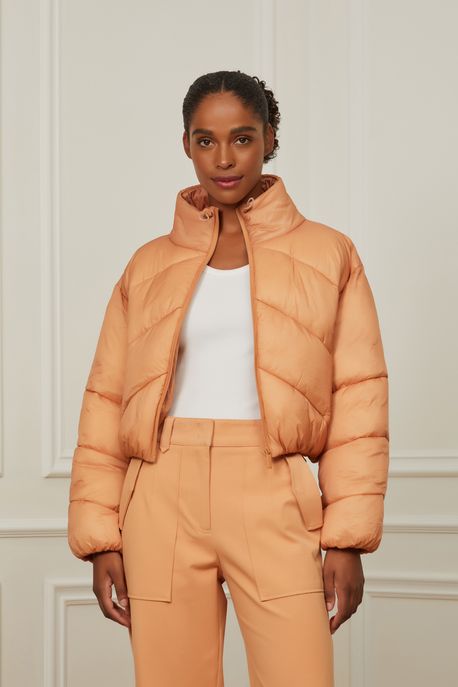 Jaqueta Puffer Lisa Bege Toast - M