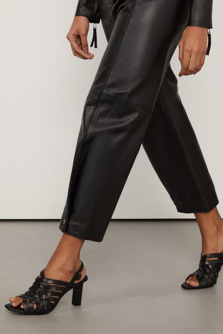 Sandalia De Couro Grand Tresset Preto - 35