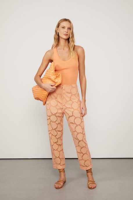Calça Laise De Algodão Rose Gold Rose Gold - 36