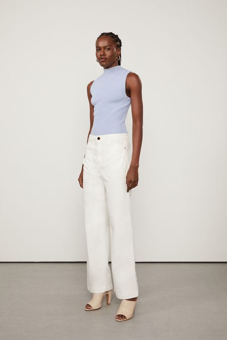 Calça De Sarja Off White Bolso Quadrado Off White - 38
