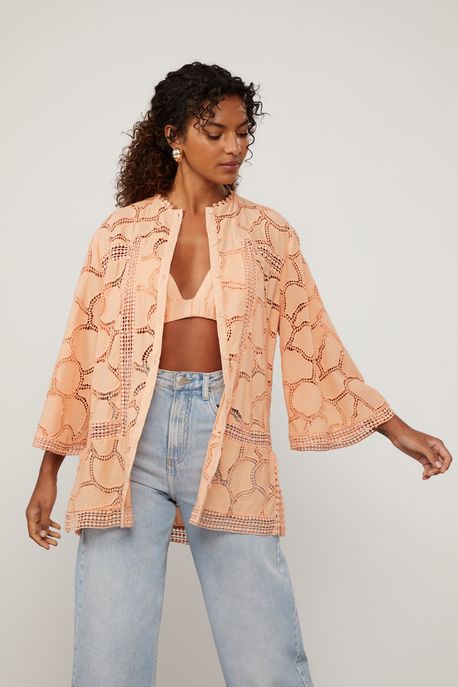 Túnica Laise De Algodão Rose Gold Rose Gold - P