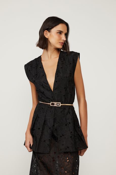 Body Bluse Preto - 38