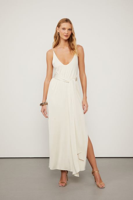 Vestido Midi De Alcinha Off White Off White - 40