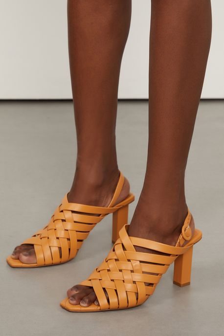Sandalia De Couro Grand Tresset Caramelo - 36
