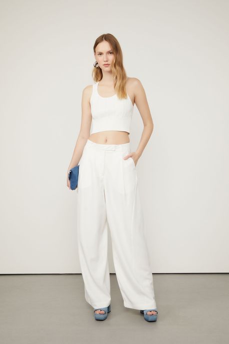 Calça Com Recortes Off White - PP