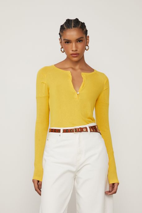 Raglan Desconstruída Amarelo Narciso Amarelo Narciso - P