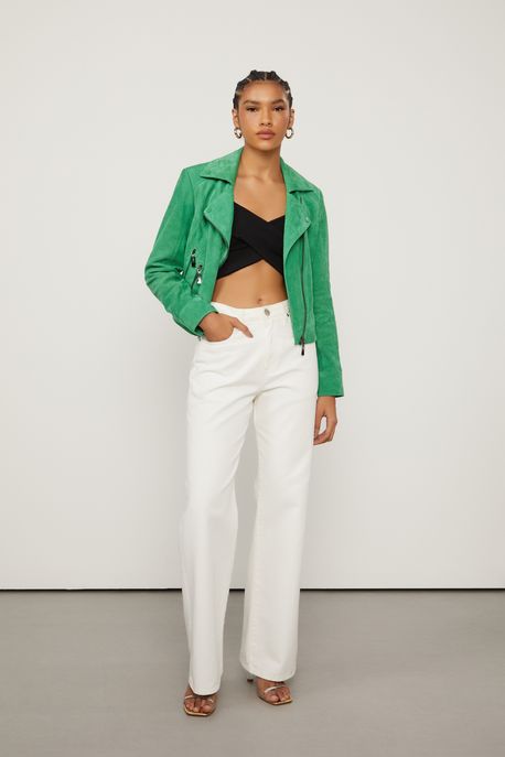 Cropped De Malha Preto Com Detalhe Cruzado Preto - M