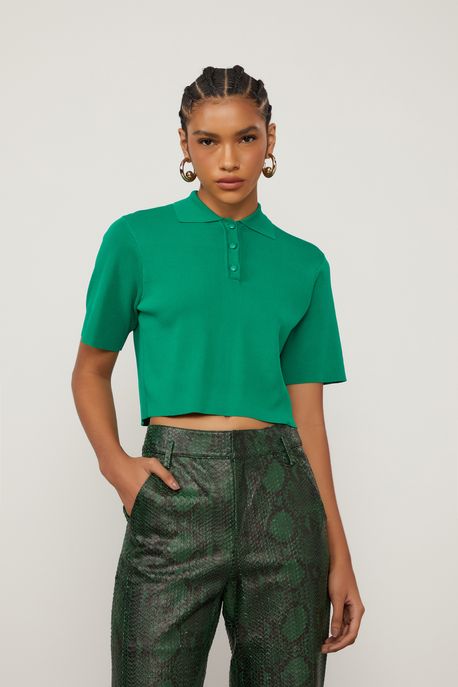 Polo Tricot Verde Simply - G