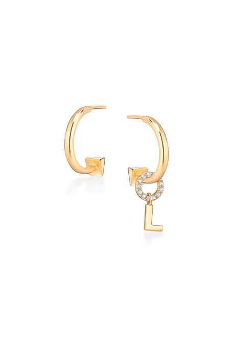 Argola Spike Letra l Oa C/Diam Ttlb - U