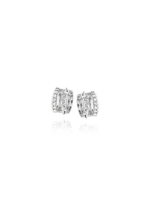 Argola Confete Spike Ouro Branco - U