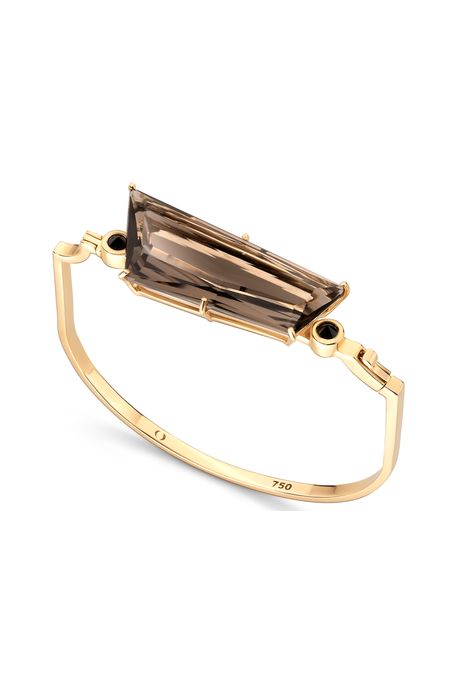 Bracelete Times New Smoke Oa C/ Quartzo Fume/Espinelio - U