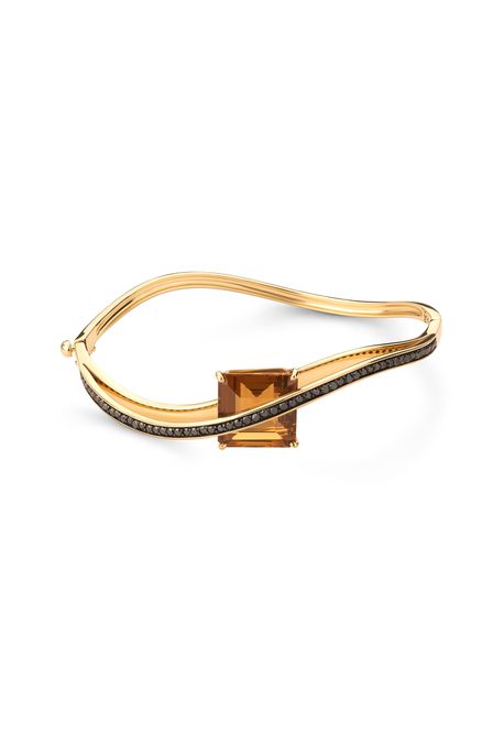Bracelete Brisa Black Oa C/ Qtzo/Diam Black - U