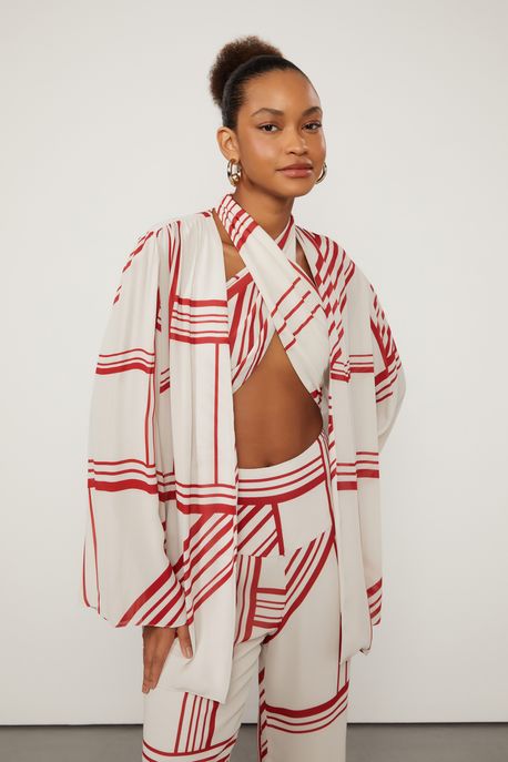 Kimono Estampado Est Listra Encontro Kirli e Fiery - 36