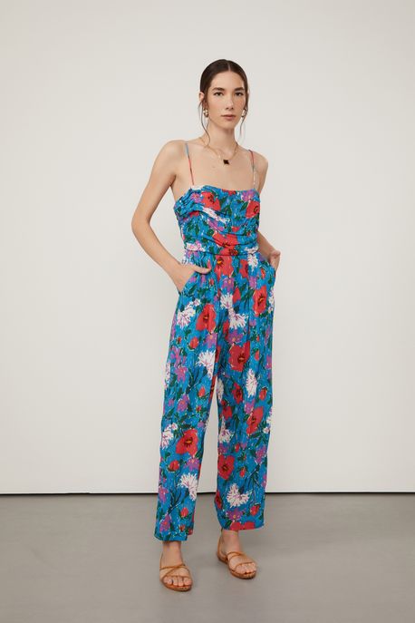 Macacao Drapeado Floral Sketch Color Est Floral Sketch Color - 34