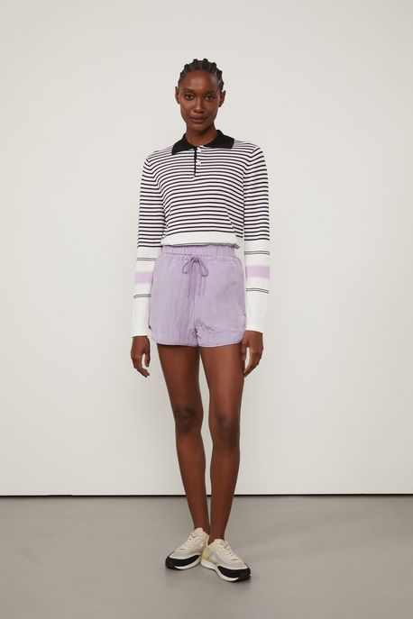 Shorts Transpasse Lateral Roxo Fada - PP