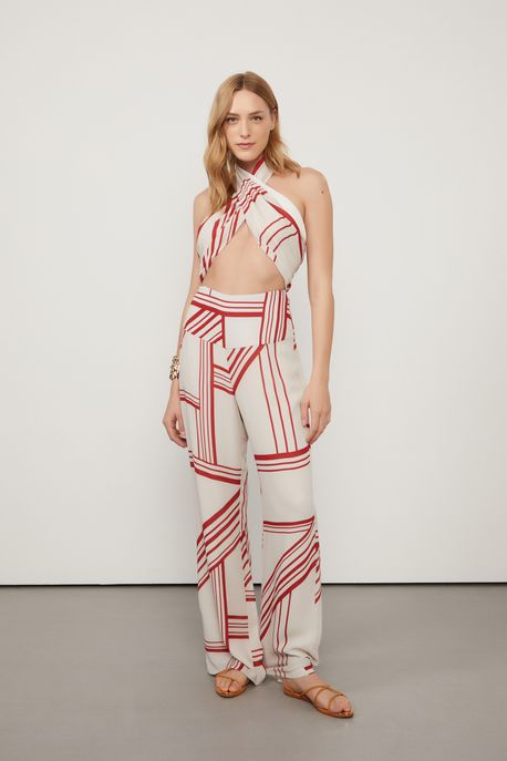 Calca Ampla Com Pala Listra Est Listra Encontro Kirli e Fiery - 38